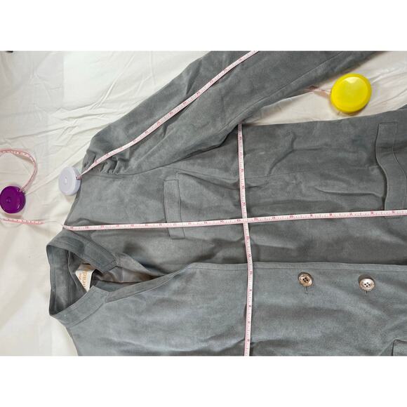 Abe Schrader Vintage 70s Gray Ultra Suede Blazer Jacket Size 8 Women’s ILGWU - Picture 8 of 10